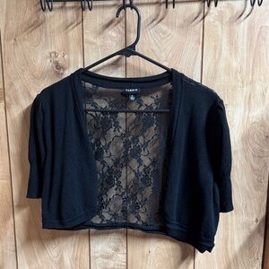 Torrid Black Lace Detail Cardigan